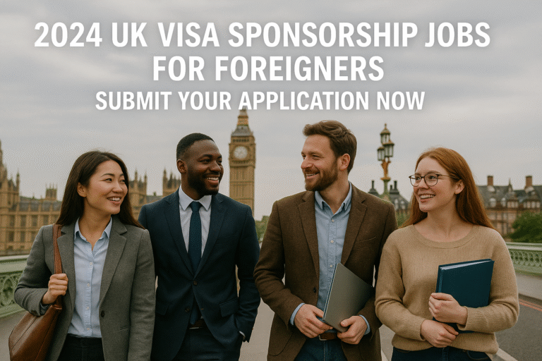 $65,000 UK Visa Sponsorship Jobs for Foreigners – Submit Your Application Now