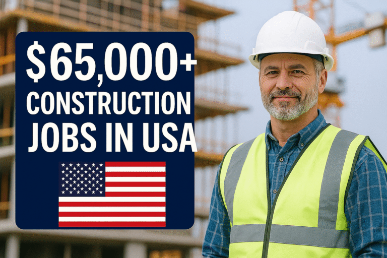 Build Your Future: $65,000+ Construction Jobs with Visa Sponsorship in the USA