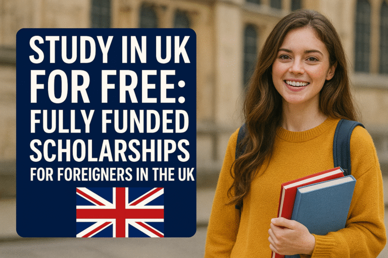 Study in UK for Free: Fully Funded Scholarships for Foreigners in the UK