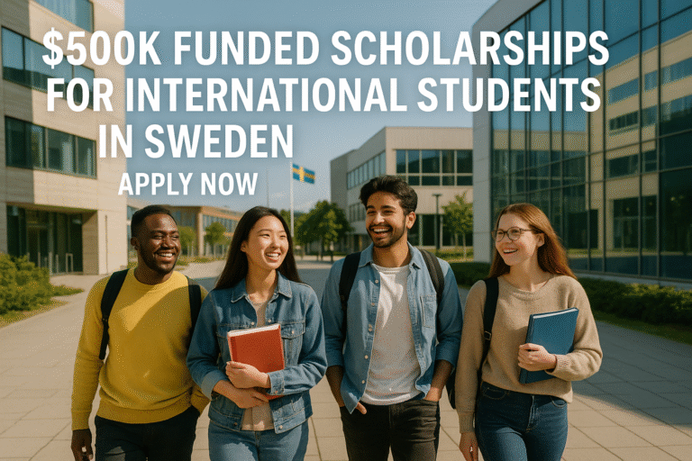 $500K Funded Scholarships for International Students in Sweden – Apply Now